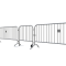 Rubber roller for mobile fence